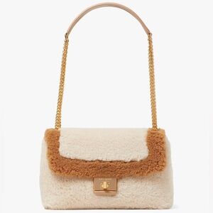 Kate Spade Evelyn Faux Shearling Medium Convertible Shoulder Bag